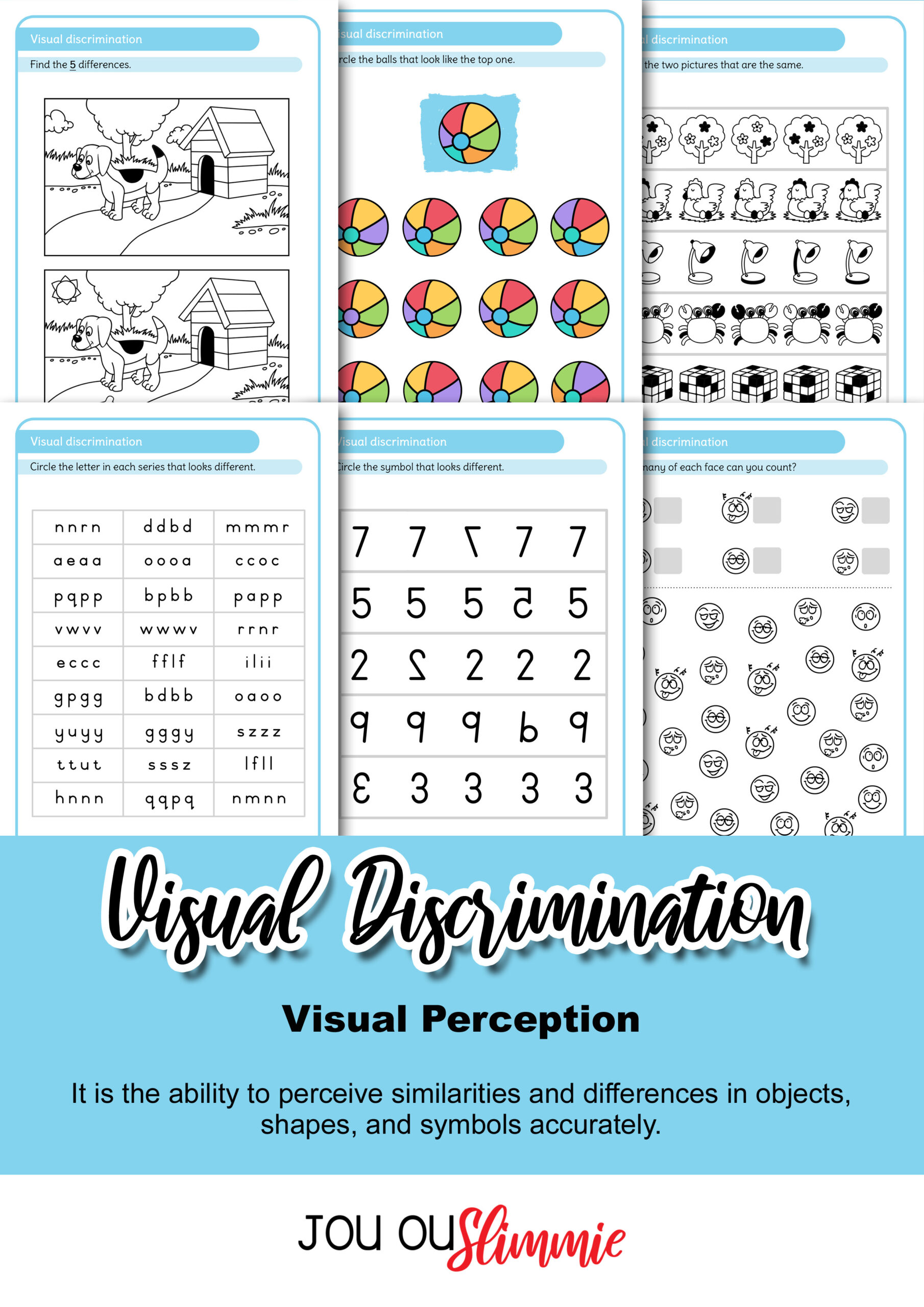 Visual Perception Drawing Copy Visual Perception | Large Set - Jou Ou Slimmie