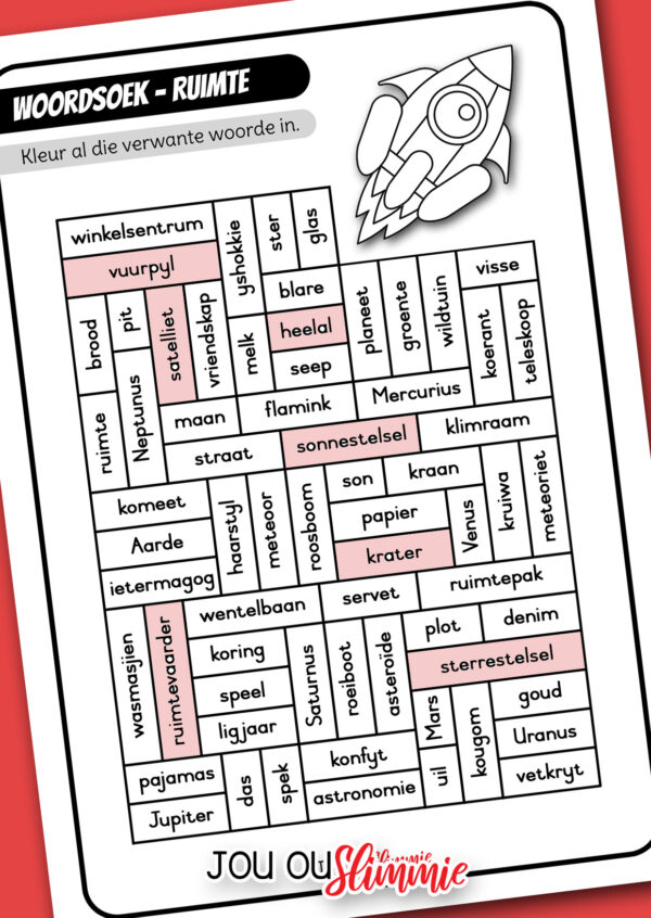 Tema-woordsoek-oorsig Woordspeletjie