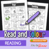 Read and colour worksheets.