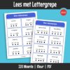 Leeskaarte wat kinders help om Afrikaanse woorde in lettergrepe op te breek vir makliker lees en spel. Leerders leer om langer woorde stukkie-vir-stukkie te lees.