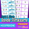 Optel en Aftrek flitskaarte vir hoofrekene-oefenin.