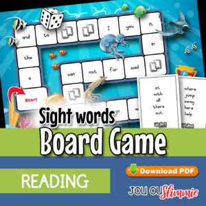 Sight Words Board Game