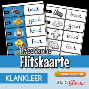 Flitskaarte: Woorde met tweeklanke