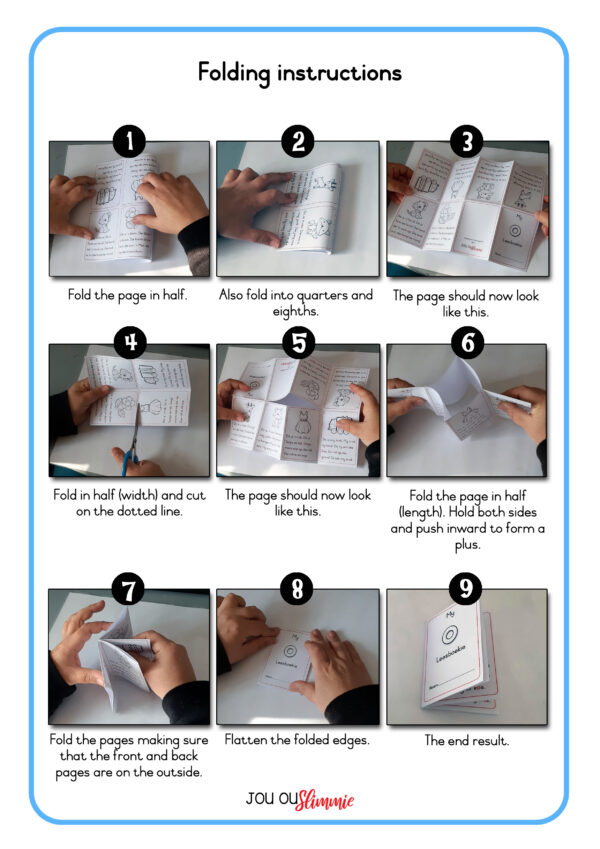 Instruksies ENG A-Z Mini-Books