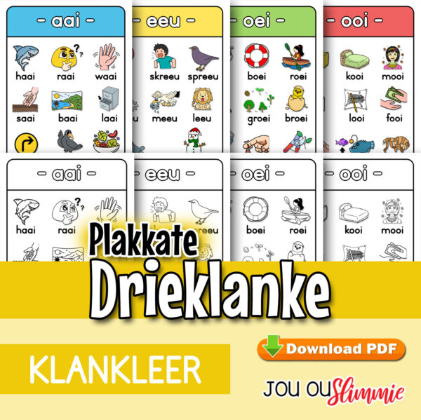 A4-plakkate vir die drieklanke.