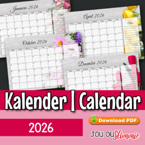 Kalender blom-tema | Flowers Calendar 2026
