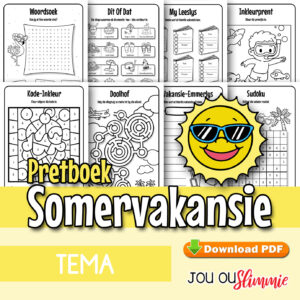 Somervakansie-Pretboek met 40 aktiwiteite. (Aflaaibare PDF)
