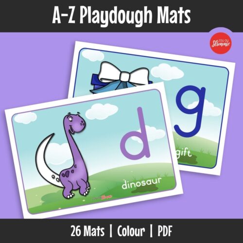 A set of fun playdough mats that help learners learn the letters of the alphabet through hands-on letter building.