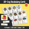 Bilingual vocabulary cards that help children build and expand their word knowledge in both Afrikaans and English. Learners match pictures with words to strengthen understanding and language growth.