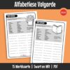 Hierdie werkkaarte help kinders om woorde in alfabetiese volgorde te rangskik terwyl spelling en tema-gebaseerde woordeskat versterk word.
