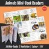 A set of small, foldable mini reading booklets about animals that practise reading skills in a fun way. Each booklet combines simple reading with short comprehension exercises.
