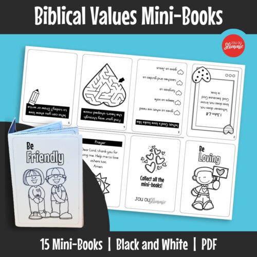 Interactive mini-booklets that help children learn and apply Christian values through reading, activities, and prayer. Each booklet focuses on one core value with simple, child-friendly content.