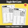 This Boggle-style word games help build vocabulary and spelling skills. Learners form as many words as possible from letter grids and use simple scoring rules to make the activity more engaging.