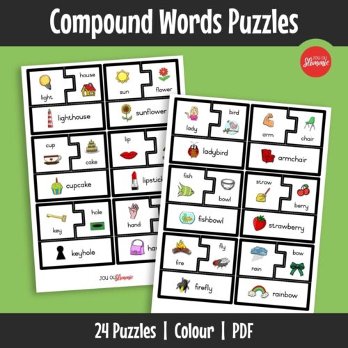 A hands-on activity to help learners understand and build compound words through simple matching puzzles.
