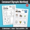 A set of worksheets designed to practise consonant digraphs through word-based activities. Learners work with different digraph patterns to build early spelling and word recognition skills.
