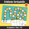 Hierdie is ’n bordspeletjie om woorde met drieklanke deur interaktiewe taalaktiwiteite te oefen. Leerders lees, spel en teken terwyl hulle die speletjiebord gebruik.