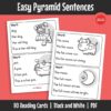 Simple reading cards that help early readers build fluency using short, structured sentences. Learners practise reading with repeated patterns that gradually increase in difficulty.