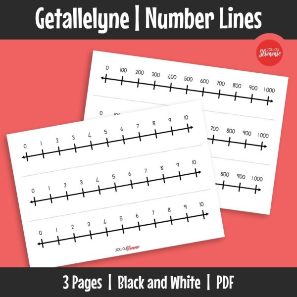 A set of number lines designed to support understanding of number structure and place value. Includes separate sets for hundreds, tens, and ones to help learners visualise number progression.