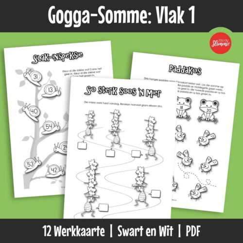 ’n Wiskunde-aktiwiteitsboekie met ’n prettige gogga-tema. Dit kan gebruik word vir inoefening, verryking en hersiening van basiese wiskundevaardighede en dek hoofsaaklik Graad 1 werk.