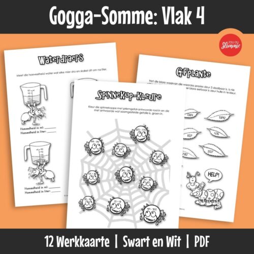 ’n Wiskunde-aktiwiteitsboekie met ’n prettige gogga-tema. Dit kan gebruik word vir inoefening, verryking en hersiening van basiese wiskundevaardighede en dek hoofsaaklik Graad 4 werk.