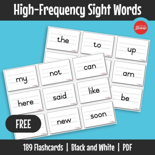 Flashcards designed to help learners recognise and practise high-frequency sight words. Ideal for building early reading fluency and confidence.