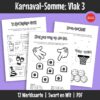 ’n Wiskunde-aktiwiteitsboekie met ’n prettige karnaval-tema. Dit kan gebruik word vir inoefening, verryking en hersiening van basiese wiskundevaardighede en dek hoofsaaklik Graad 3 werk.