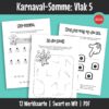’n Wiskunde-aktiwiteitsboekie met ’n prettige karnaval-tema. Dit kan gebruik word vir inoefening, verryking en hersiening van basiese wiskundevaardighede en dek hoofsaaklik Graad 5 werk.