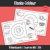 Klank-gebaseerde werkkaarte wat help met klankherkenning, vroeë lees en woord–prent-assosiasie deur eenvoudige visuele aktiwiteite.