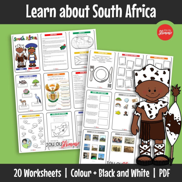 Discover South Africa – a country known for its culture, natural beauty, and rich history. Work with maps, symbols, animals, historical and interesting facts to better understand the country.