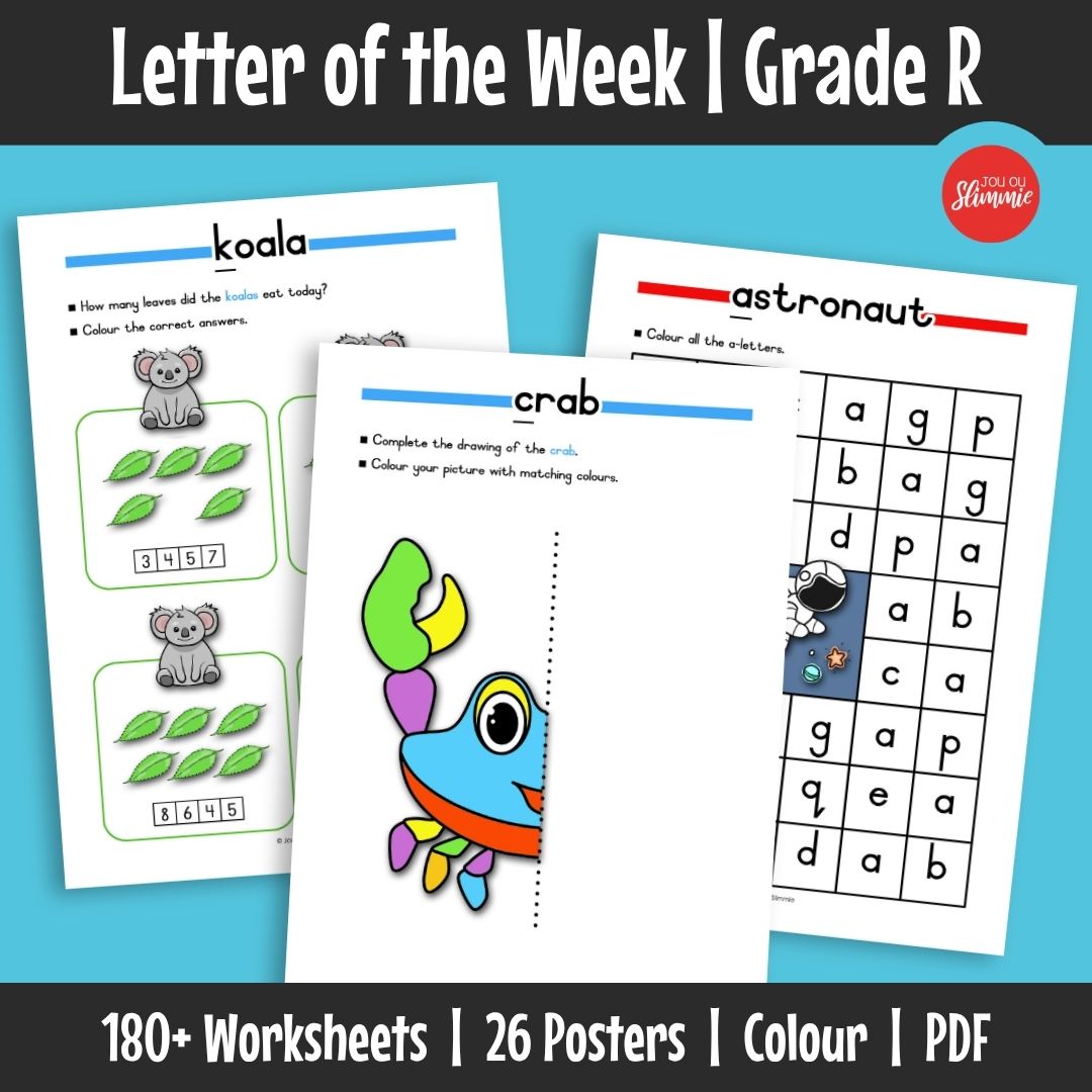 Grade R Letters Grade R Letter of the Week | Large Pack - Jou Ou Slimmie