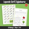 ’n Lopende skrif-werkboek met ’n natuur- en Bybelvers-tema, ontwerp om handskrif te oefen en lopende skrif te lees deur betekenisvolle aanhalings.