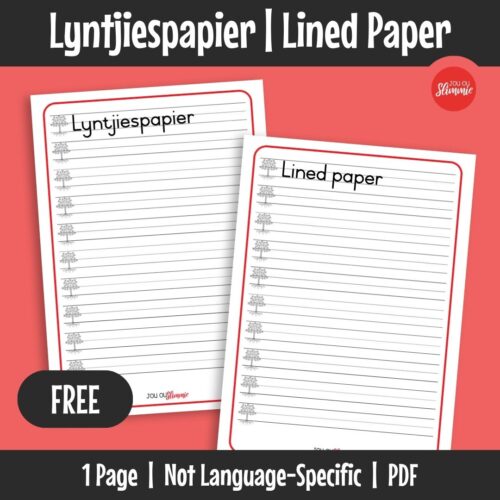 A printable lined paper sheet that helps learners understand where letters belong on the line. A tree visual is used to show upper, middle, and lower letter placement.