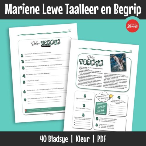 ’n Omvattende werkboek met ’n seediere-tema wat leesbegrip en taalvaardighede vir Graad 4–7 leerders versterk.