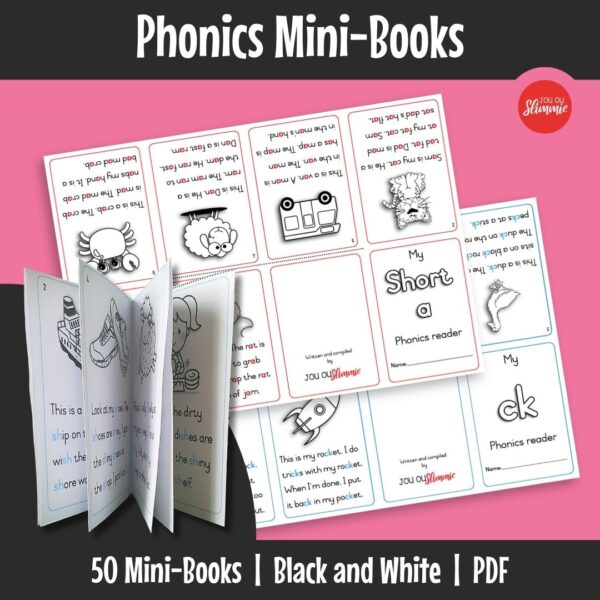 Fun, foldable mini-books that each focus on only one phonics sound, allowing the learner to master the sound before moving on to others.