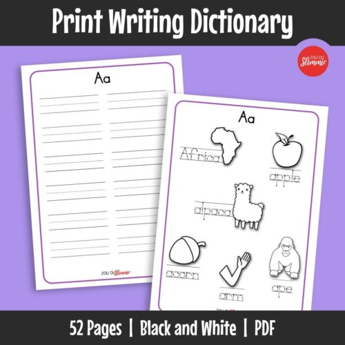 A print handwriting dictionary that helps learners develop handwriting, spelling and vocabulary. It functions as a personal dictionary that can be expanded over time.