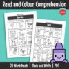 Colour-and-read worksheets where learners read instructions and colour the pictures accordingly. Good practice for reading comprehension.