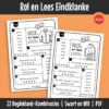 Dobbelsteen-leesspeletjies wat kinders help om woorde met eindklank-kombinasies vlotter te lees. Leerders rol, lees en herhaal woorde op ’n speelse manier om klankpatrone te versterk.