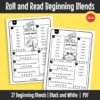 Dice-based reading games that help children practise reading words with beginning blends. Learners roll, read, and repeat words to strengthen phonics patterns and reading fluency through play.