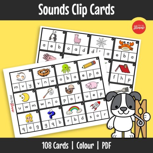 A fun clip card set that helps learners practise identifying beginning, middle, and ending sounds in simple words.