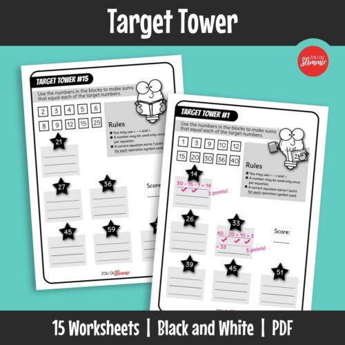 Develop logical thinking and creative problem-solving with this maths game where learners build equations to reach a series of targets.