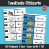 Tweeklank-flitskaarte help kinders om vroeë leesvaardighede en woordherkenning stap vir stap te versterk.