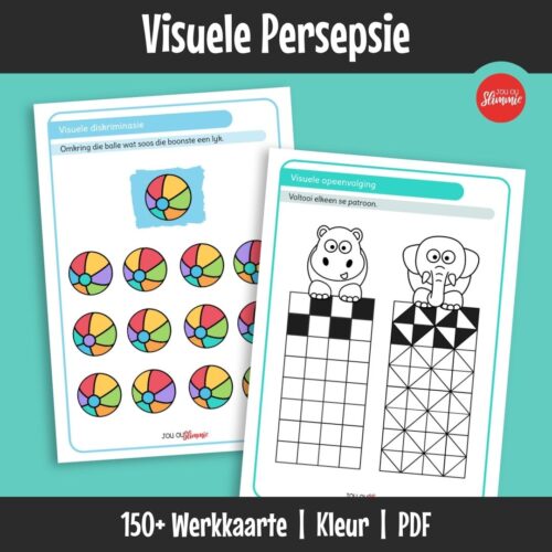 Hierdie omvattende werkkaartstel is ontwerp om die ontwikkeling van visuele persepsievaardighede vir vroeë leerders te ondersteun. Hierdie vaardighede dra by tot vroeë lees- en wiskundegereedheid deur simboolherkenning, visuele volgvaardighede en die vermoë om visuele inligting akkuraat te verwerk te versterk.