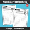 In hierdie stel woordbou-speletjies skep leerders kleiner woorde uit ’n langer woord. Leerders gebruik gegewe letters om soveel moontlik geldige woorde te vorm, wat spelling- en woordeskatontwikkeling ondersteun.