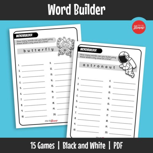 In this set of word-building games learners create smaller words from a longer word. Learners use given letters to form as many valid words as possible, supporting spelling and vocabulary practice.
